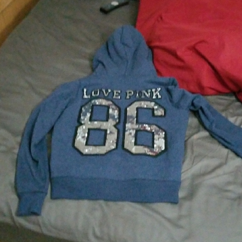 VS Pink fur hoodie